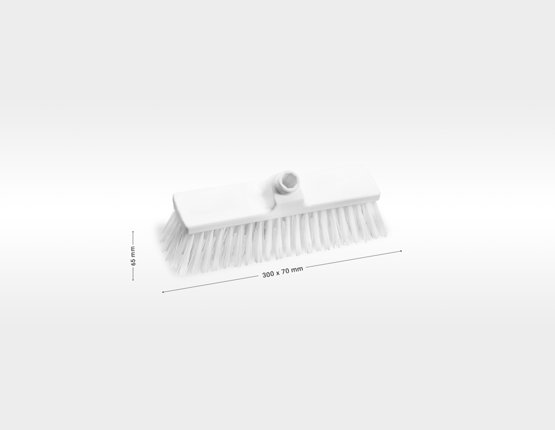 Brooms | Brushes | Scrubbers: Hygiene Broom polyester 300x70 mm + white