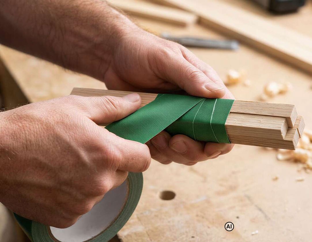 AI-generated / modified - Fabric tape: Fabric adhesive tape + green