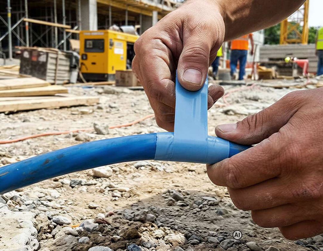 AI-generated / modified - Insulation bands: Electrical insulating tape + blue