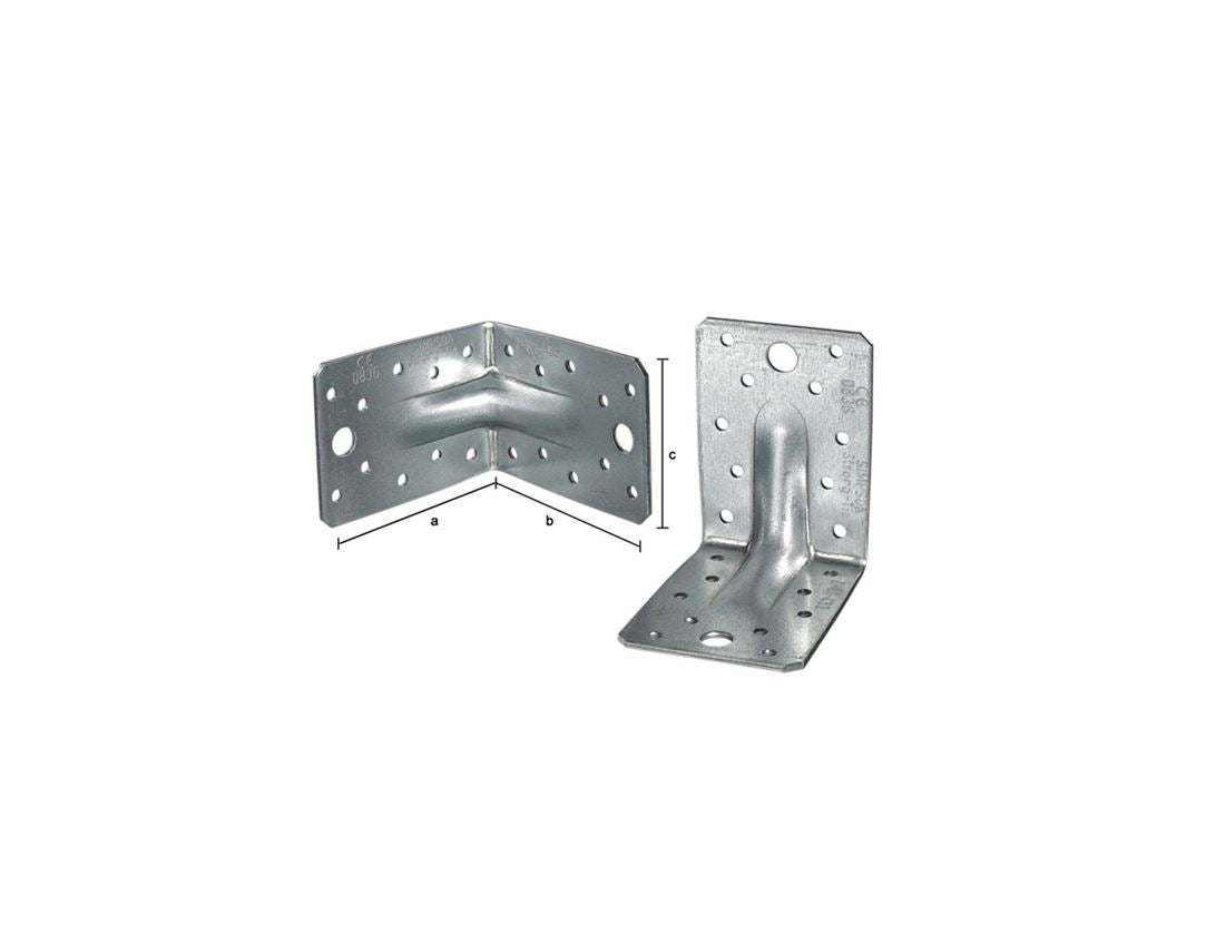 Connection elements: Angled connector with ribs