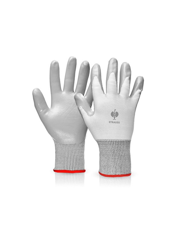 Coated: Nitrile gloves Flexible + white