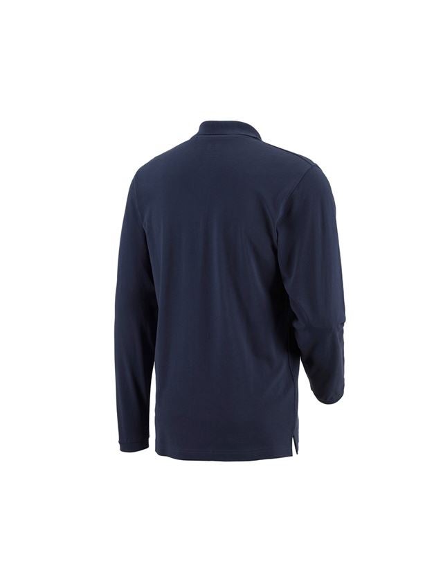 Shirts, Pullover & more: e.s. Longsleeve polo cotton Pocket + navy 1