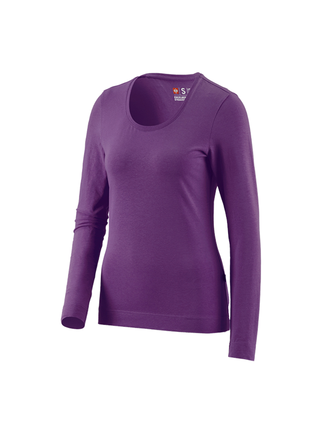 Topics: e.s. Longsleeve cotton stretch, ladies' + violet