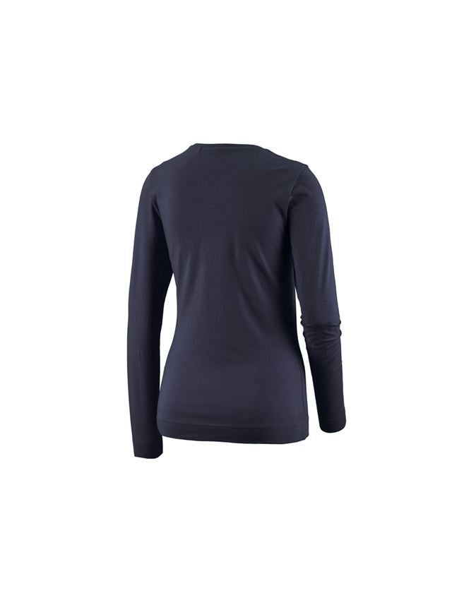 Topics: e.s. Longsleeve cotton stretch, ladies' + navy 1