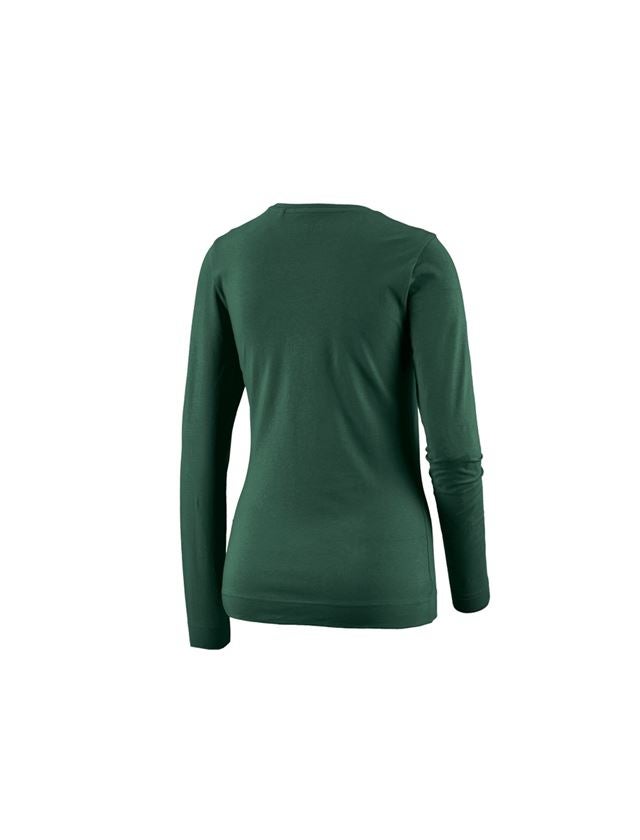 Shirts, Pullover & more: e.s. Longsleeve cotton stretch, ladies' + green 1