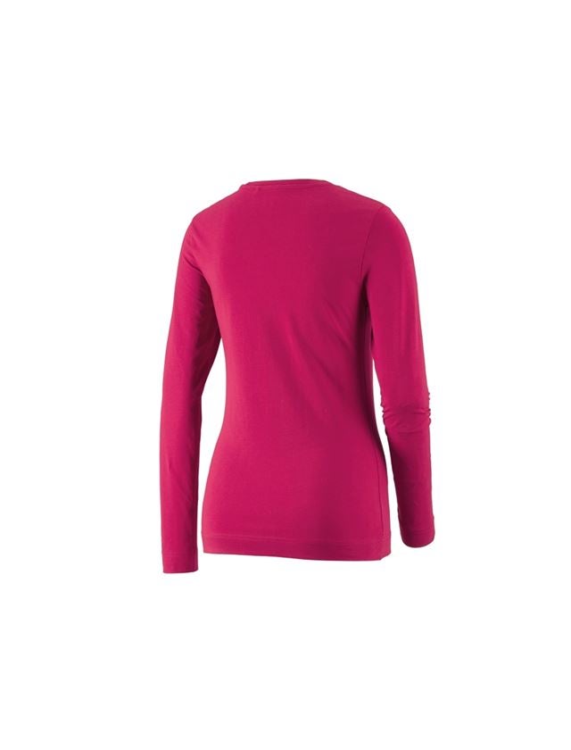 Shirts, Pullover & more: e.s. Longsleeve cotton stretch, ladies' + berry 1