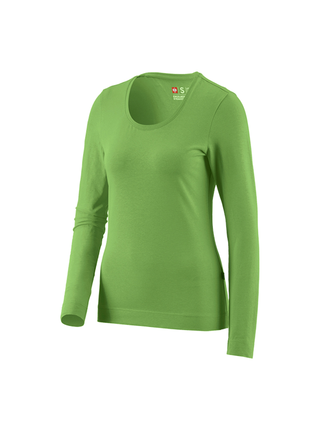 Shirts, Pullover & more: e.s. Longsleeve cotton stretch, ladies' + seagreen 2
