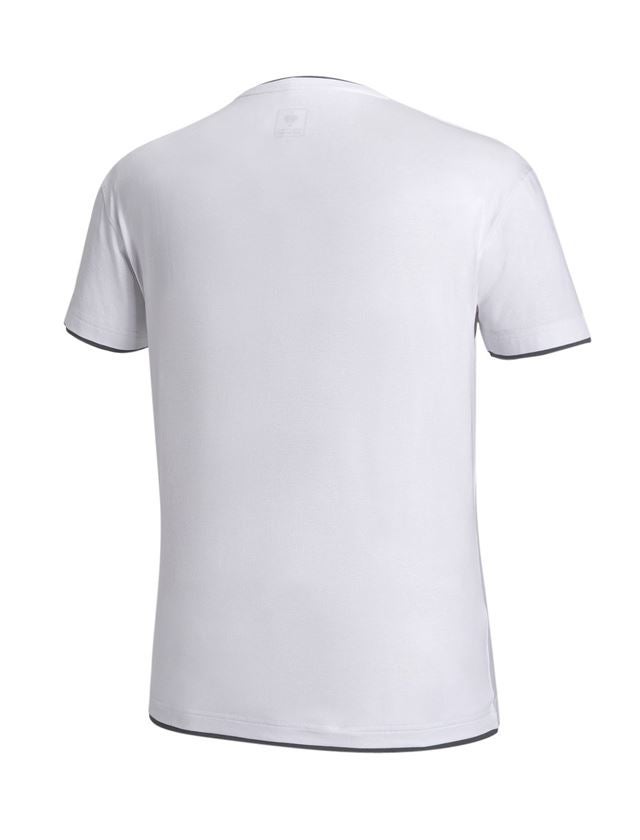 Shirts, Pullover & more: e.s. T-shirt cotton stretch Layer + white/grey 2