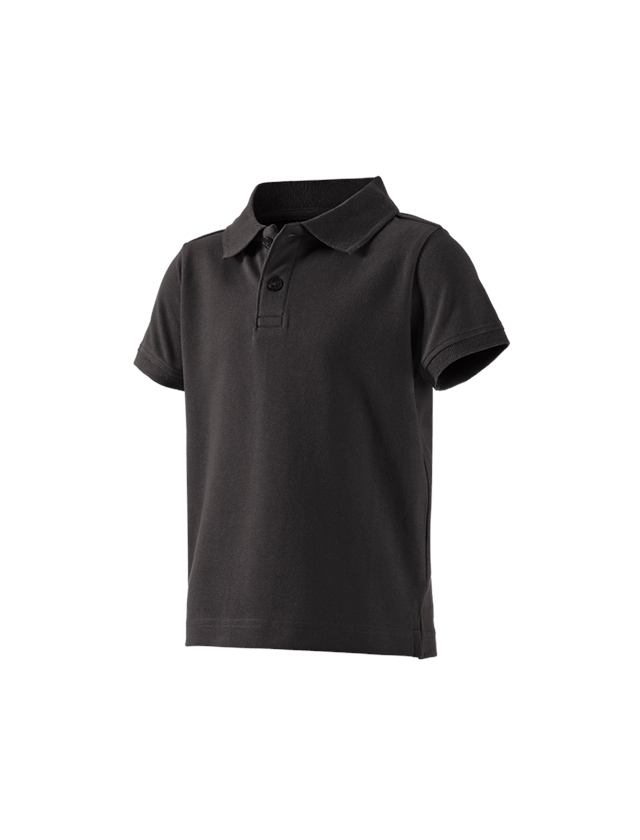 Topics: e.s. Polo shirt cotton stretch, children's + black