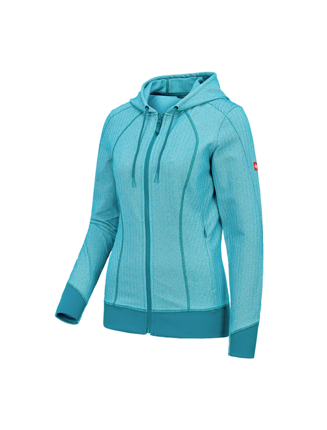 Topics: e.s. Functional hooded jacket herringbone, ladies' + ocean 3