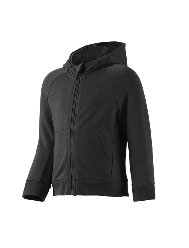 Shirts, Pullover & more: e.s. Hoody sweatjacket cotton stretch, children’s + black
