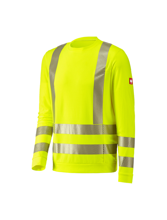Shirts, Pullover & more: e.s. High-vis functional long sleeve + high-vis yellow