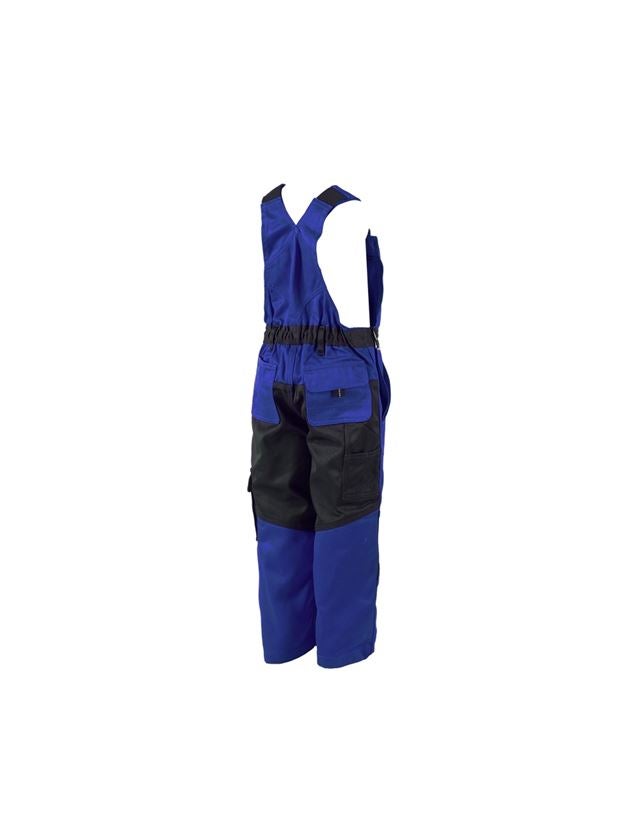 Trousers: Children's bib & brace e.s.image + royalblue/black 5