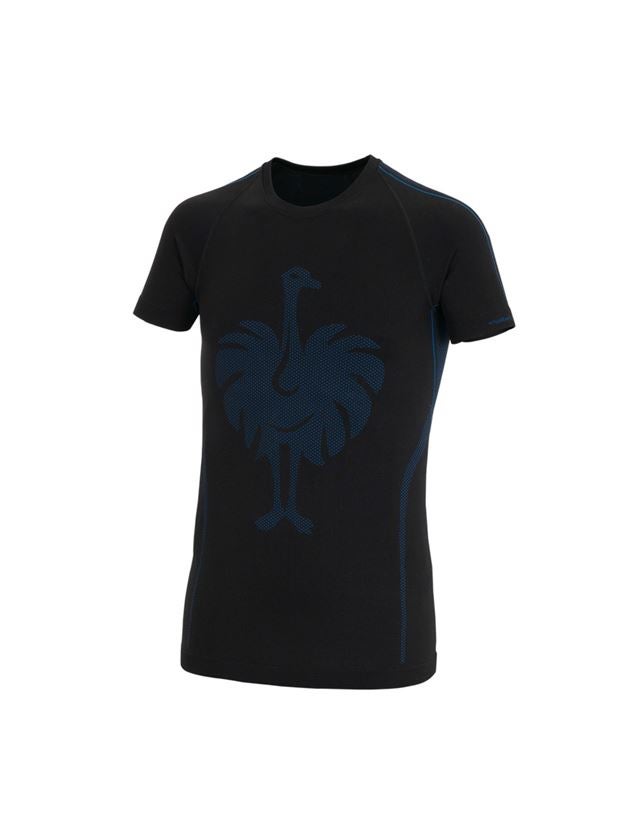 Shirts, Pullover & more: e.s. functional-t-shirt seamless - warm + black/gentianblue 2