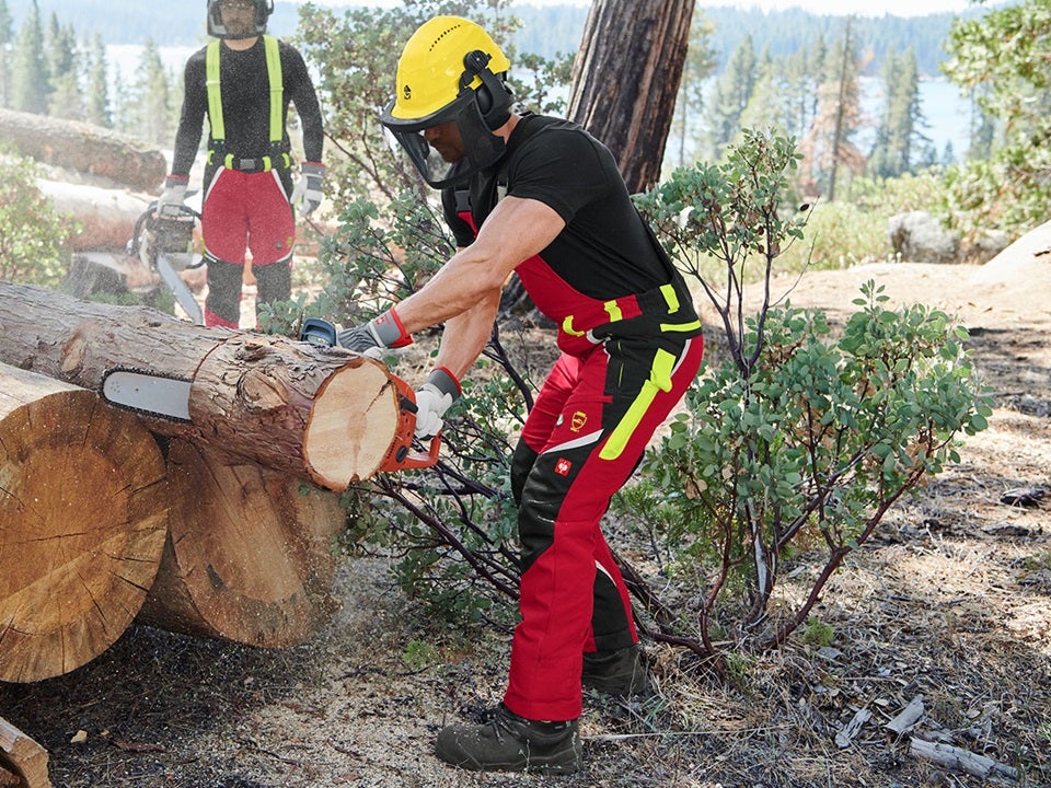 e.s. Forestry cut protection bib and brace, KWF