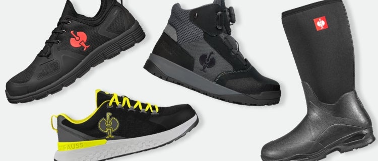 Work shoes, safety shoes and work boots