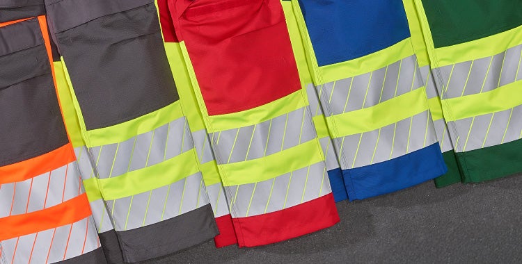 High-vis colours work trousers e.s.motion 24/7