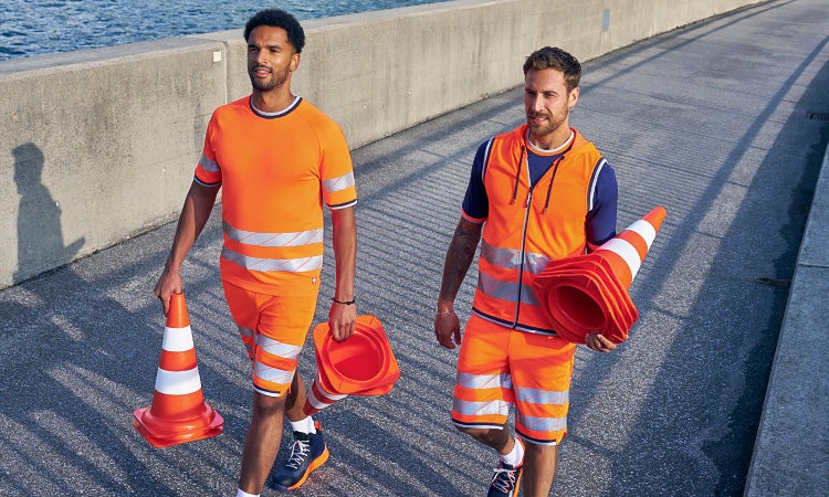 High-vis colours work trousers e.s.motion 24/7