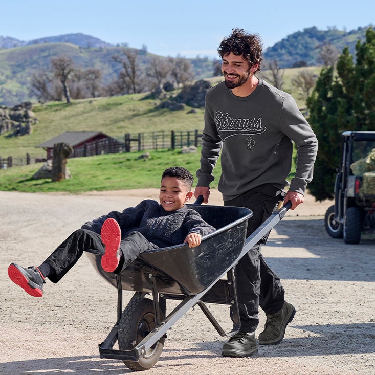 Man and boy in the new e:pic gear
